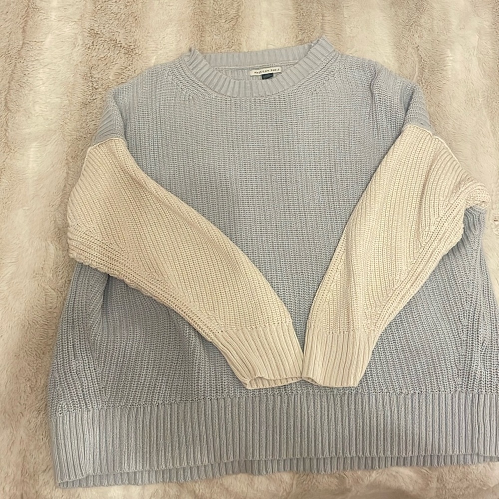 Blue/ White Sweater